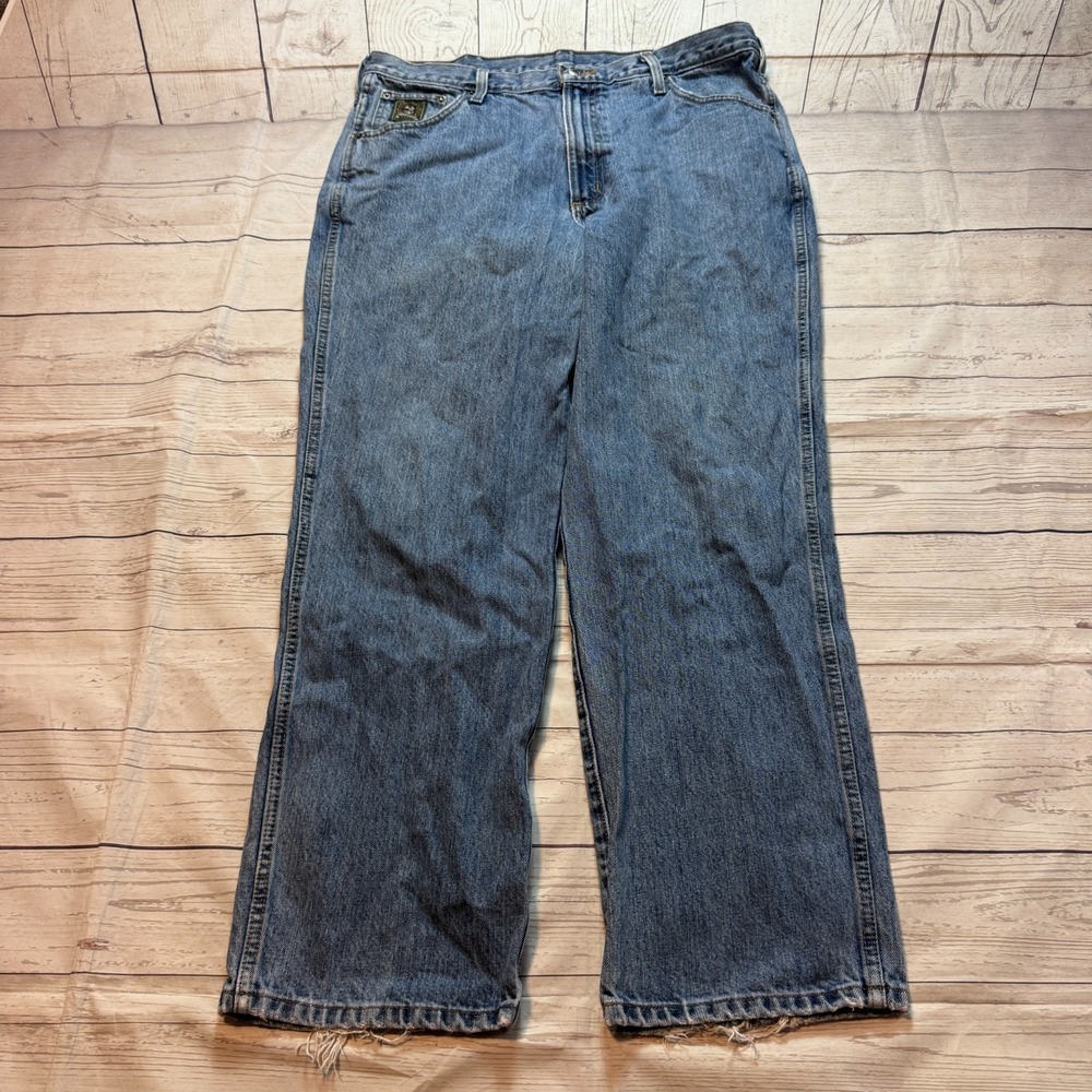 Cinch Jeans Blue Distressed Bootcut Denim RMCC-1160-C Western‎ Pants Men's 36x30
